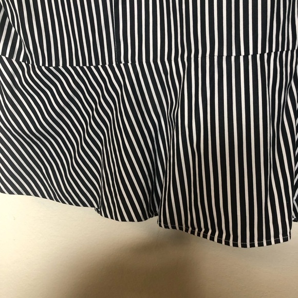 LAUREN RALPH LAUREN Striped Button-Down Shirt Black White 100% Cotton Size: 16 W - Picture 8 of 16